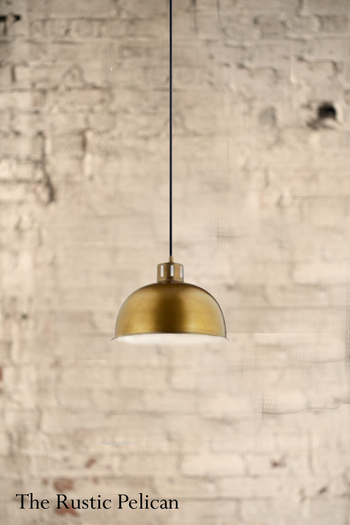 Modern Antique Gold Metal Pendant Light-Rustic-Farmhouse-Free Shipping -  The Rustic Pelican