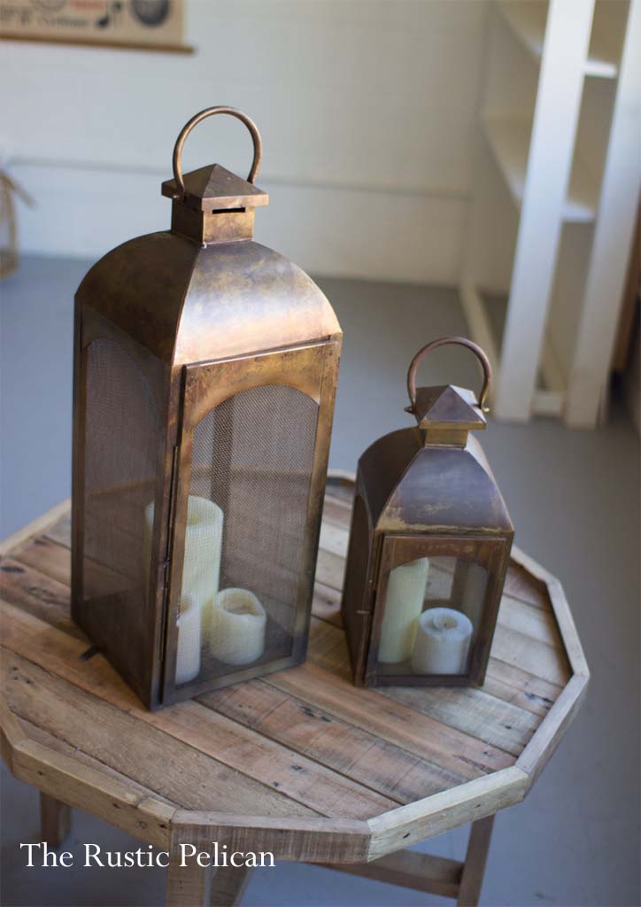 Reigle Coastal Handcrafted Mango Wood Decorative Lantern