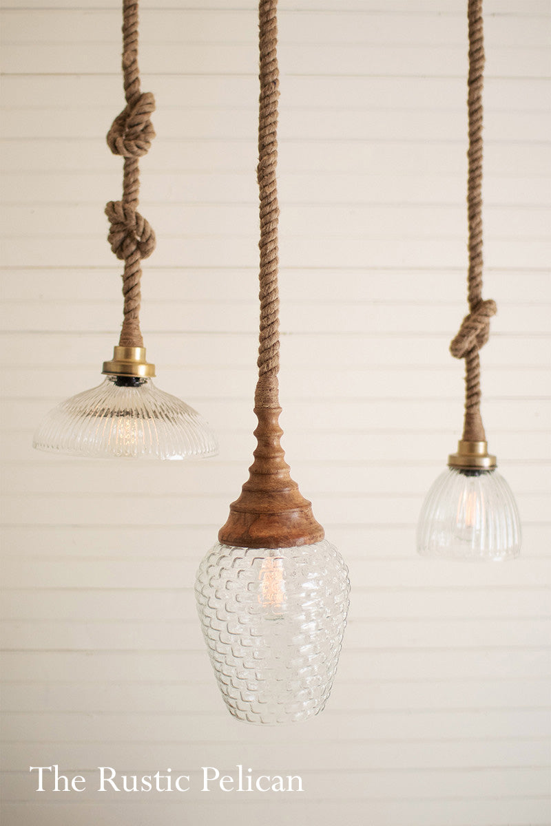 FREE SHIPPING - Modern Rustic Nautical Pendant Light