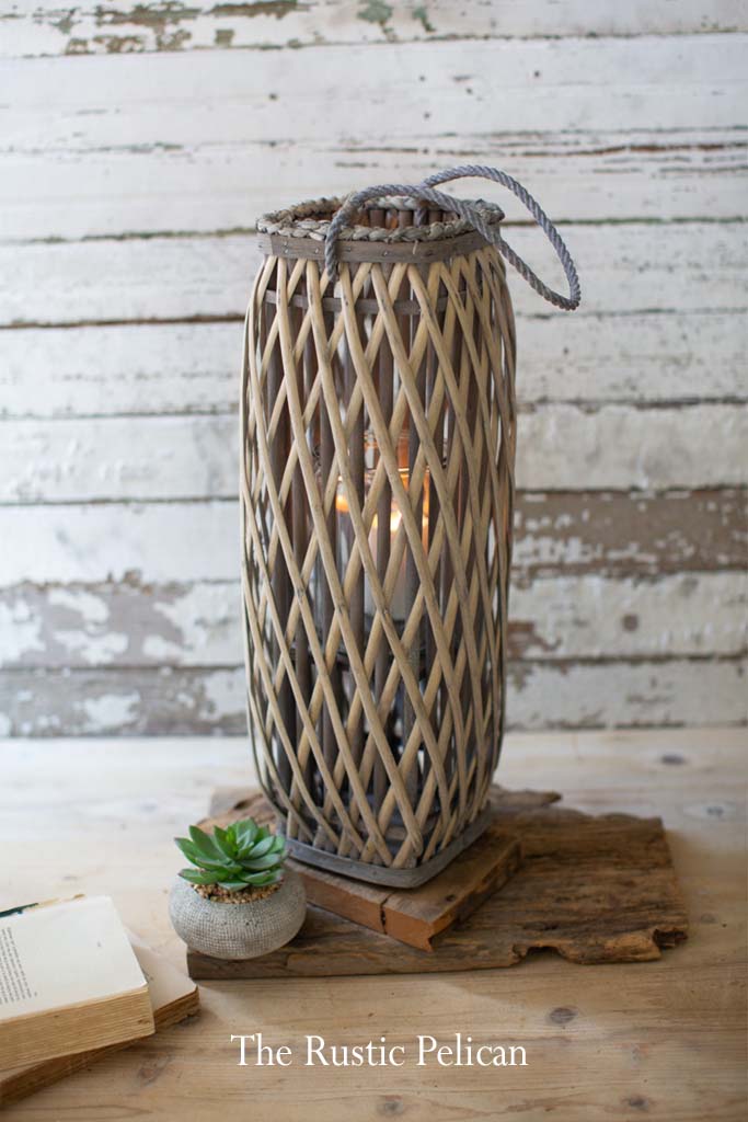 Reigle Coastal Handcrafted Mango Wood Decorative Lantern