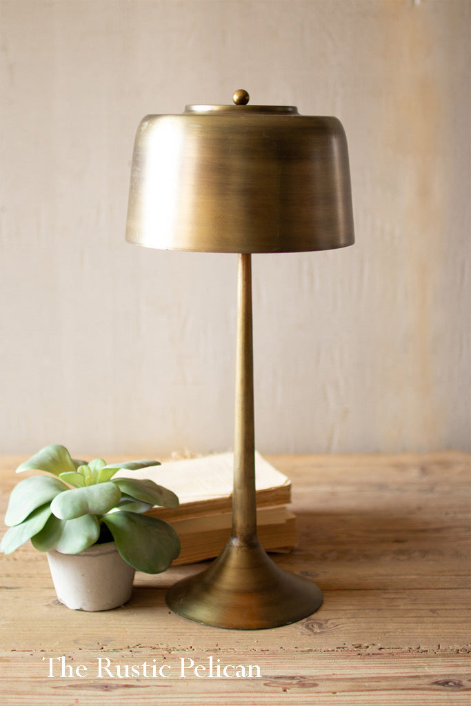 brass table lamp