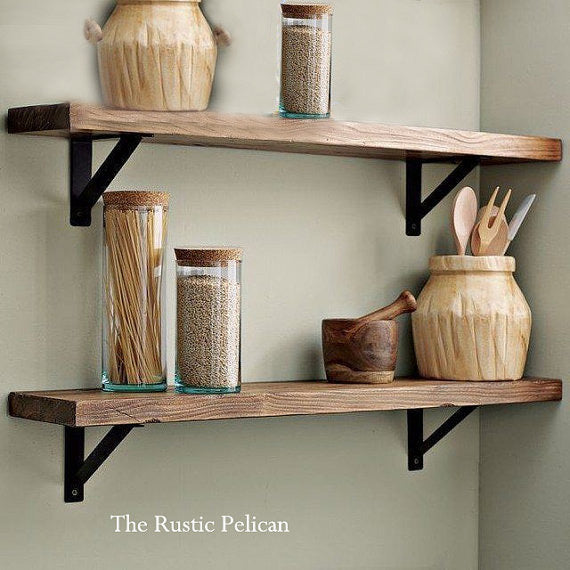 Modern Farmhouse, Rustic, Wood Bath Shelf, Beach Decor, Nautical. Free  Shipping - The Rustic Pelican