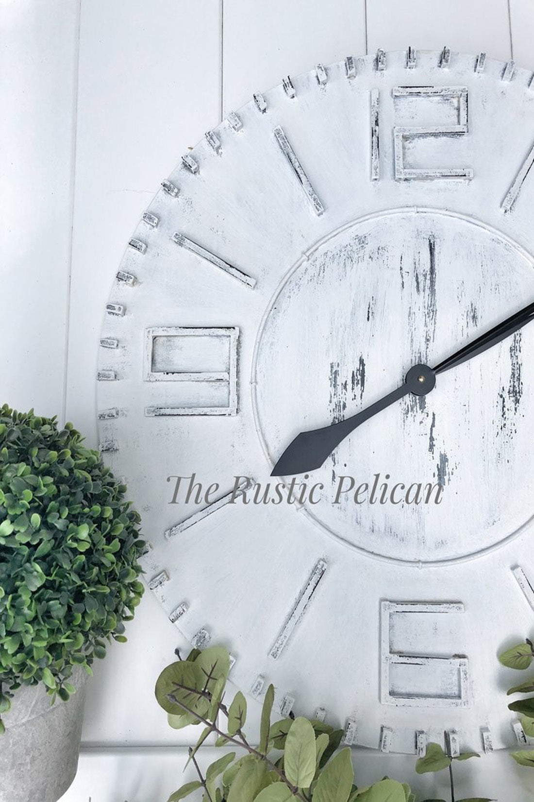 FREE SHIPPING - Clock - Large Wooden Wall Clock