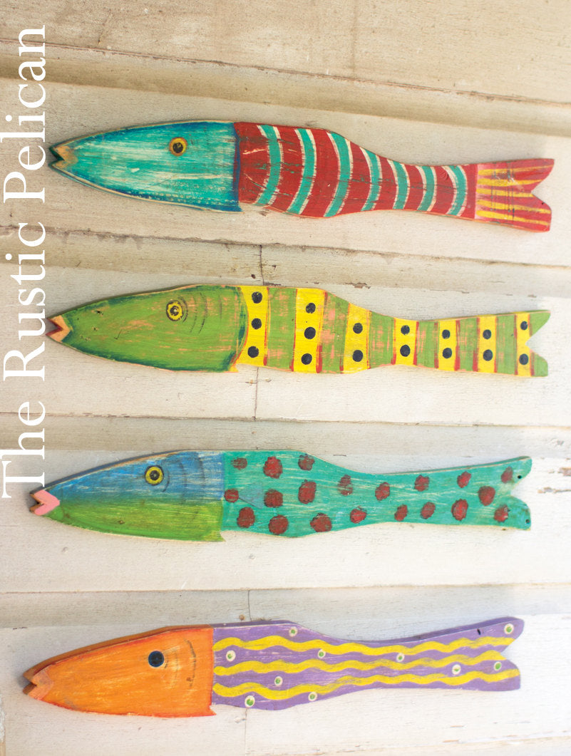 Wooden Hand Painted Fish Wall Decor – Pisarto