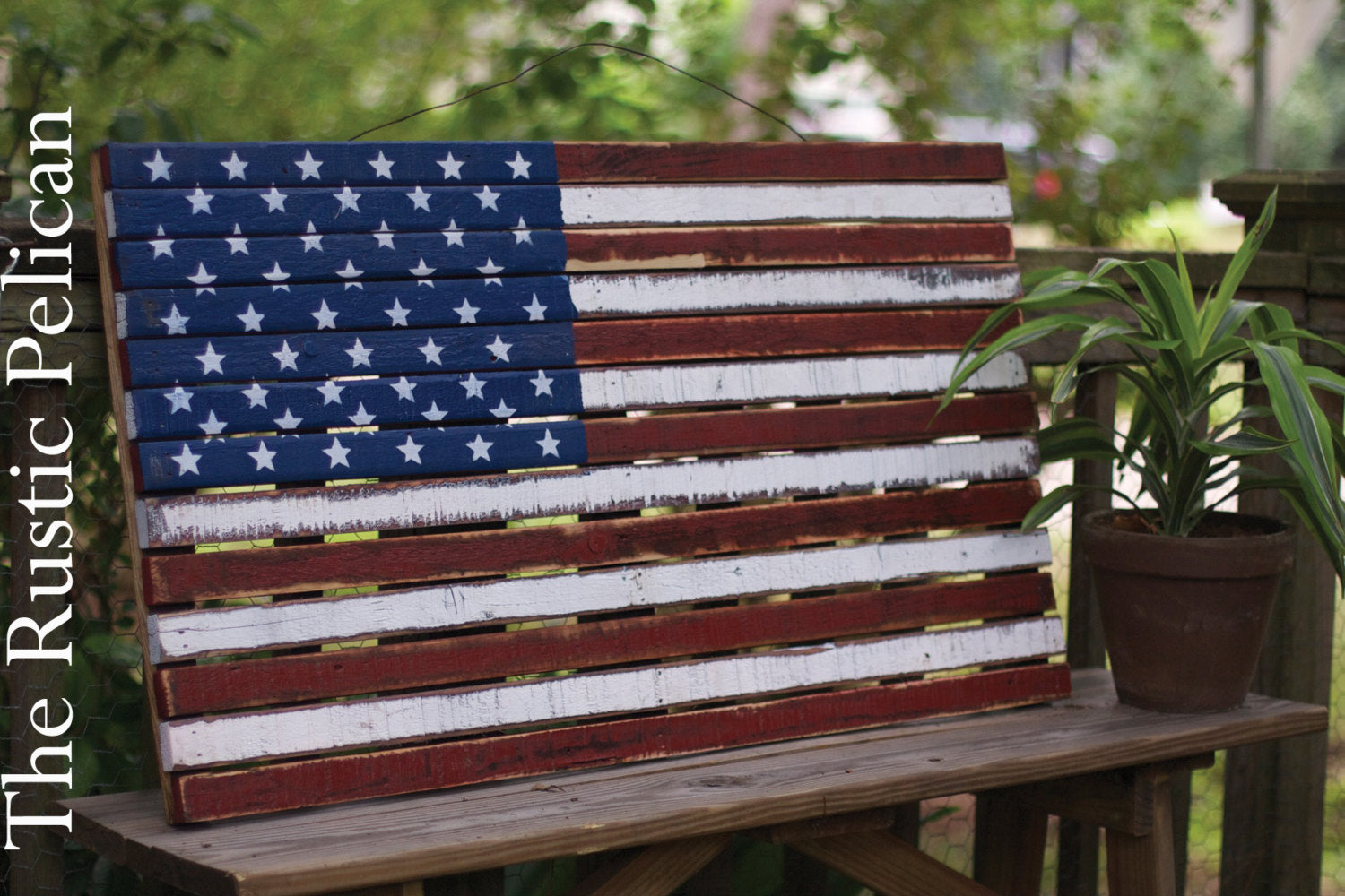 Large Wooden Flag