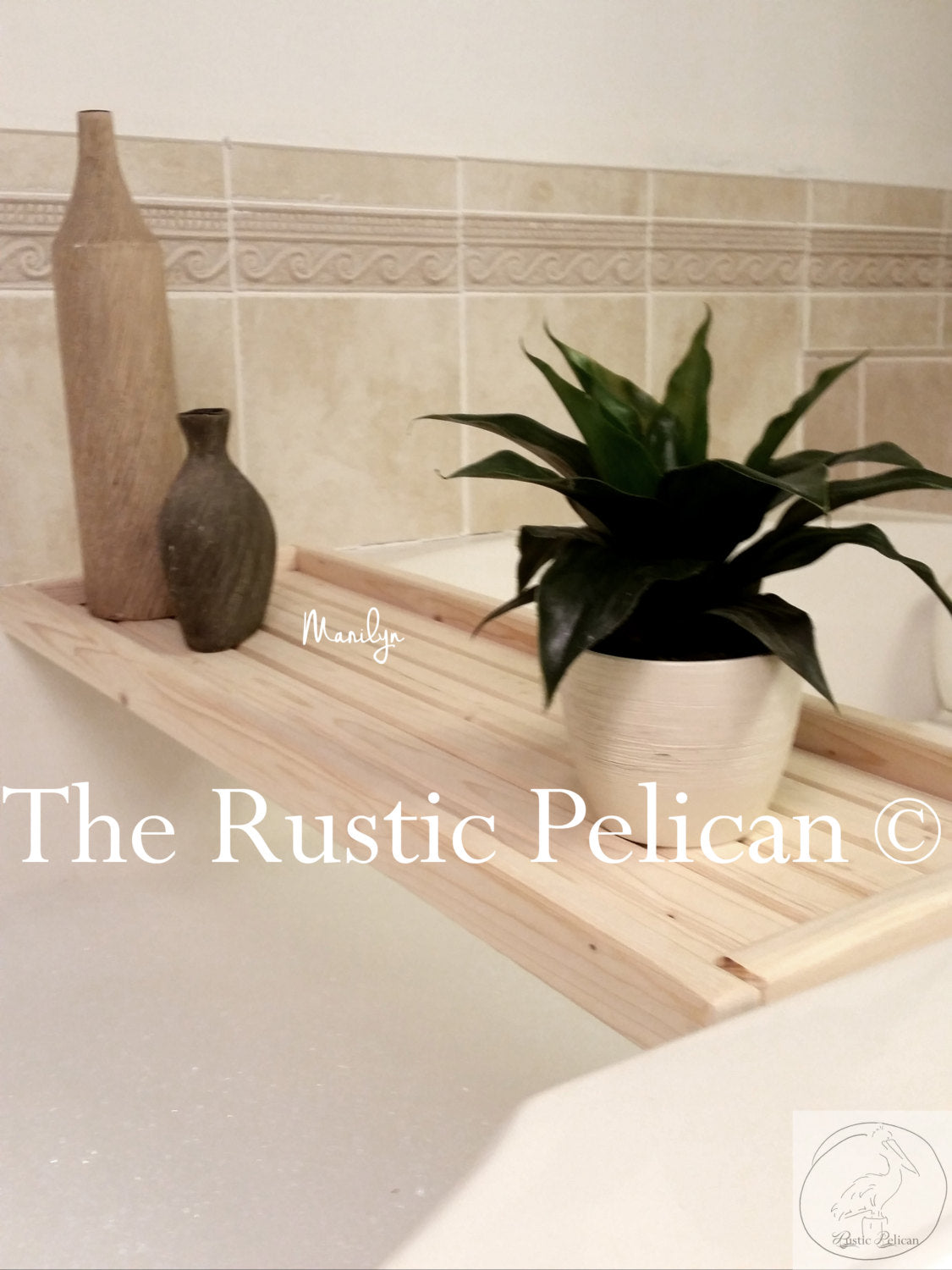 Bath Tray, Shower Caddy, Modern Farmhouse, Primitive, Bathroom Decor - The  Rustic Pelican