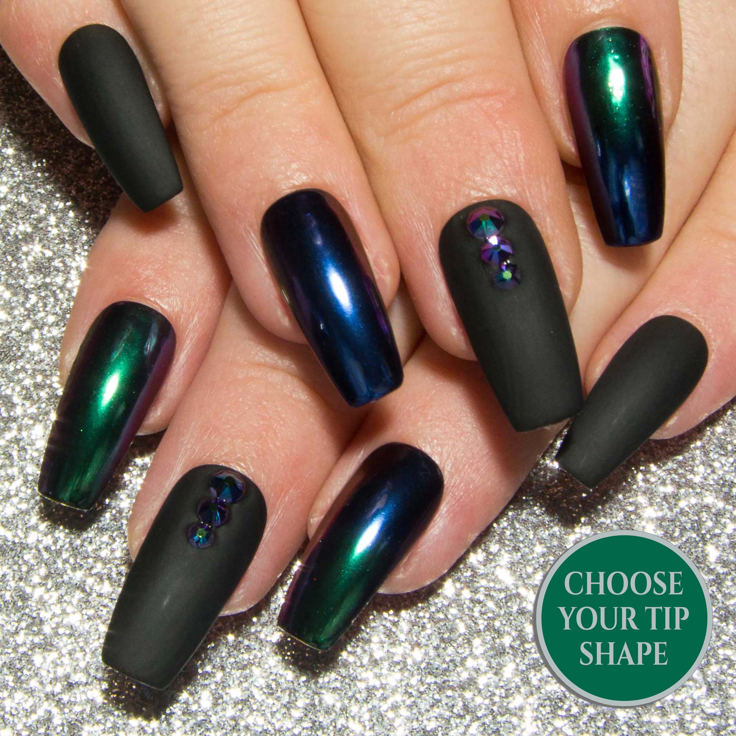 Chromed Out Coffins Sarah S Sparkles Nails