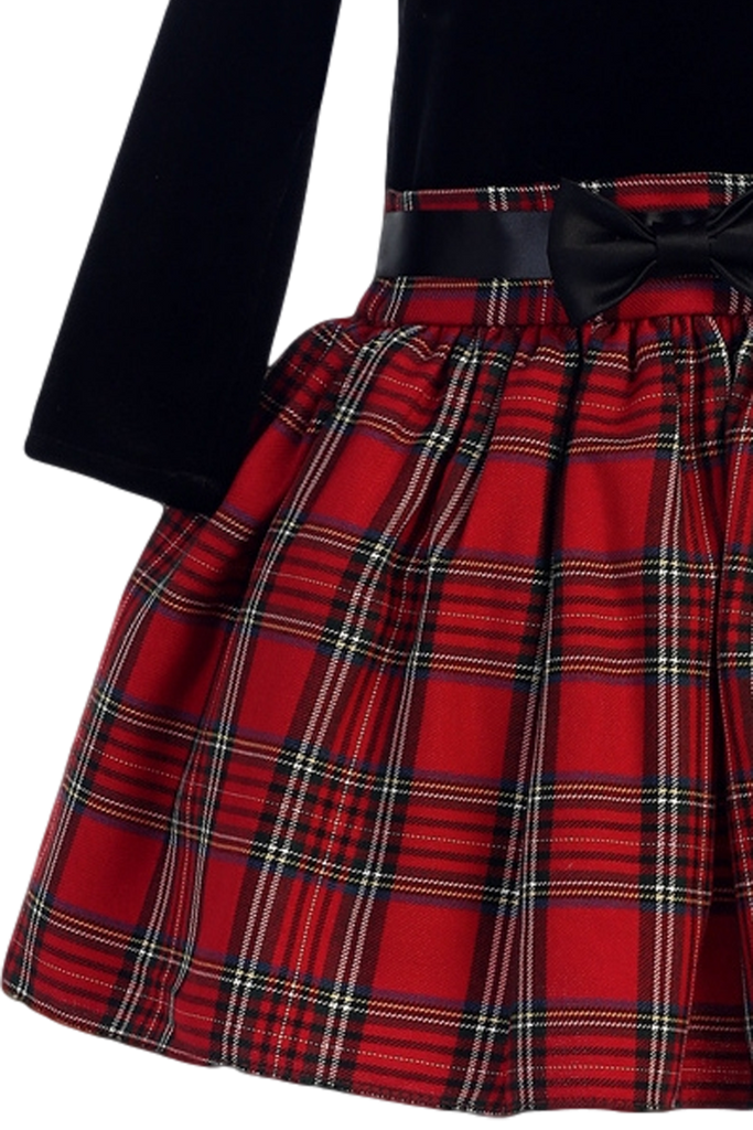 red plaid holiday dress