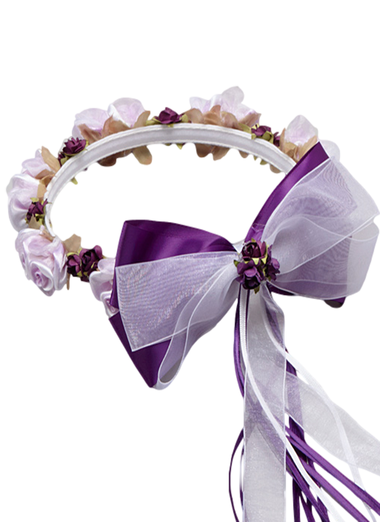 purple floral crown