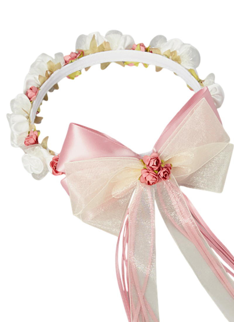 Dusty Rose Silk & Satin Floral Crown Wreath Girls – Rachel's Promise