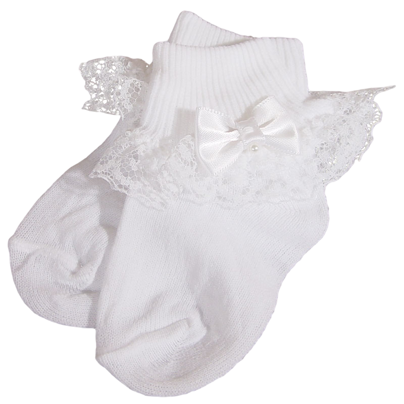 Lace, Satin Bow \u0026 Pearl Beaded Baby 