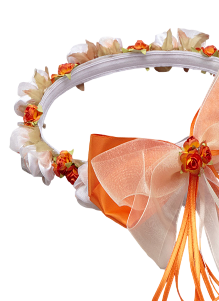 orange flower headband