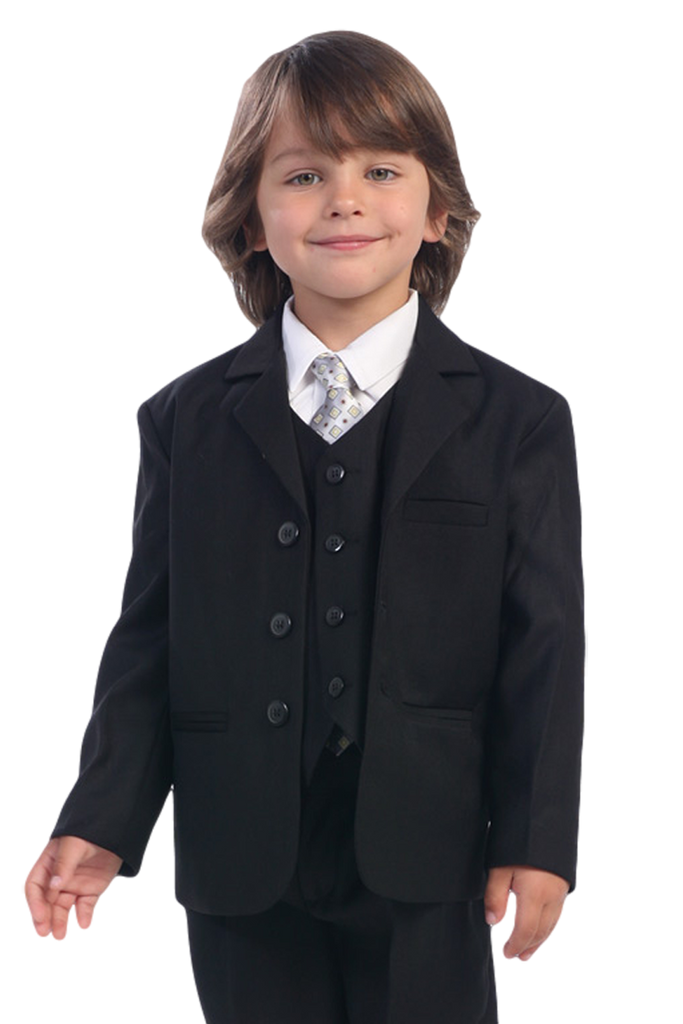 White Single Breasted Dress Suit 5 Piece Boys – Rachel's Promise