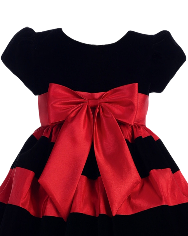 red and black christmas dress