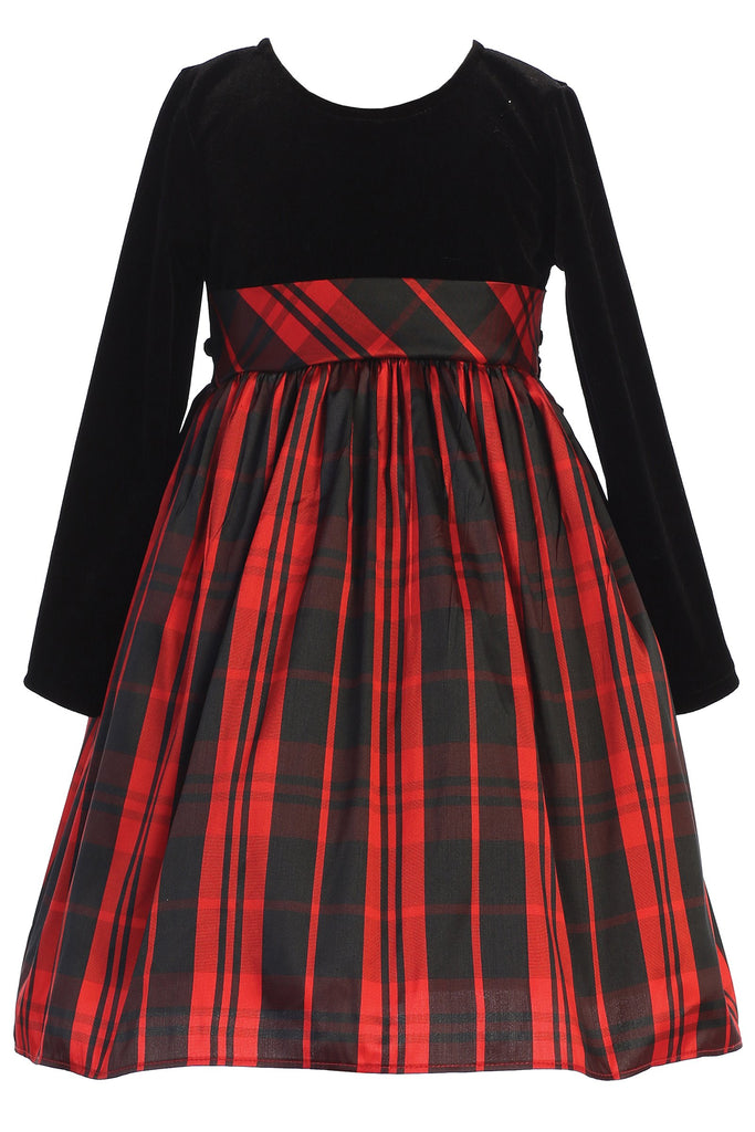 red plaid holiday dress