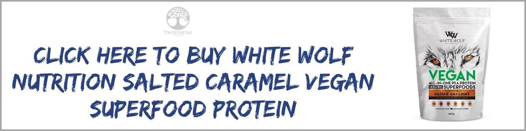 white wolf nutrition salted caramel vegan superfood protein banner