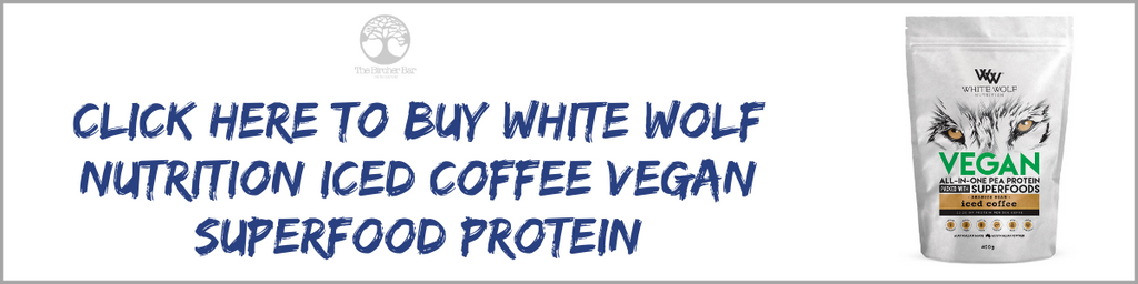 White Wolf Nutrition Iced Coffee Vegan Superfood Protein banner