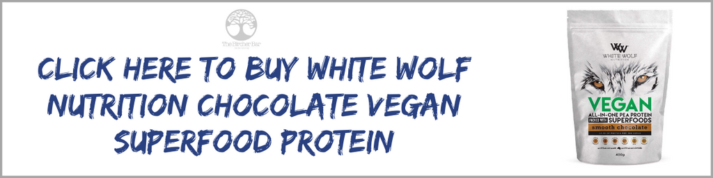 white wolf nutrition chocolate vegan superfood protein banner