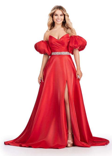 Ashley Lauren 11488 Long Prom Dress Fully Beaded Strapless Gown