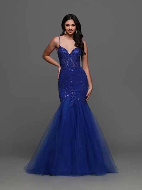 Plunging Neckline Sequin and Feather Embellishment Mermaid Gown GL3149 –  Sparkly Gowns