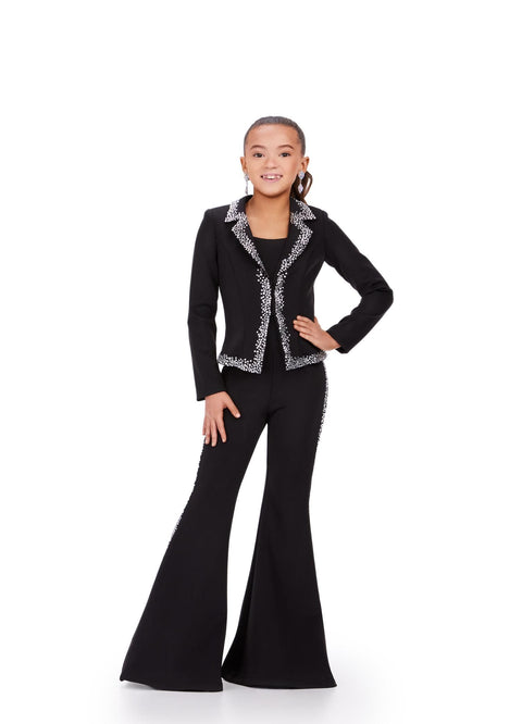 Ashley Lauren Kids 8209 Two Piece Jumpsuit Suit Bell Bottom Pageant Cr –  Glass Slipper Formals