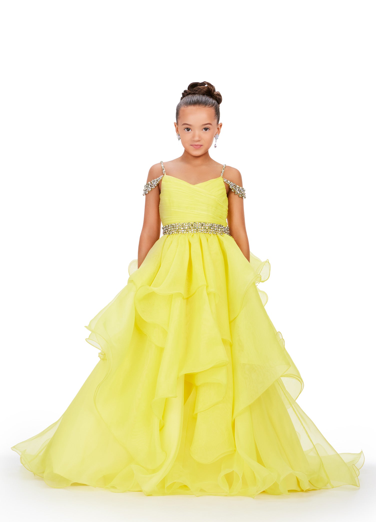 Princess Off Shoulder Children Flower Girl Dress (27202907) - eDressit
