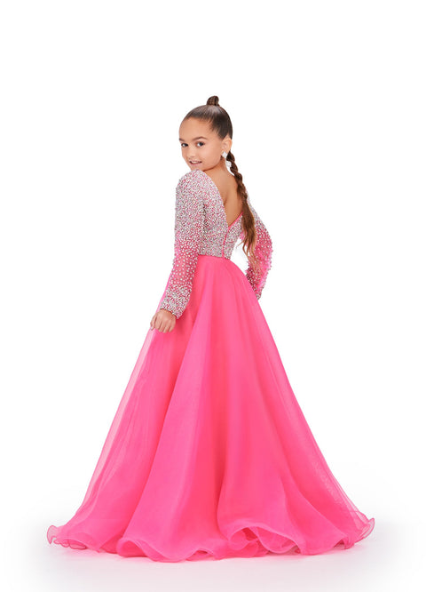 Sublimation Blanks Pink Raglan Gown With Fold Over Mittens Poly
