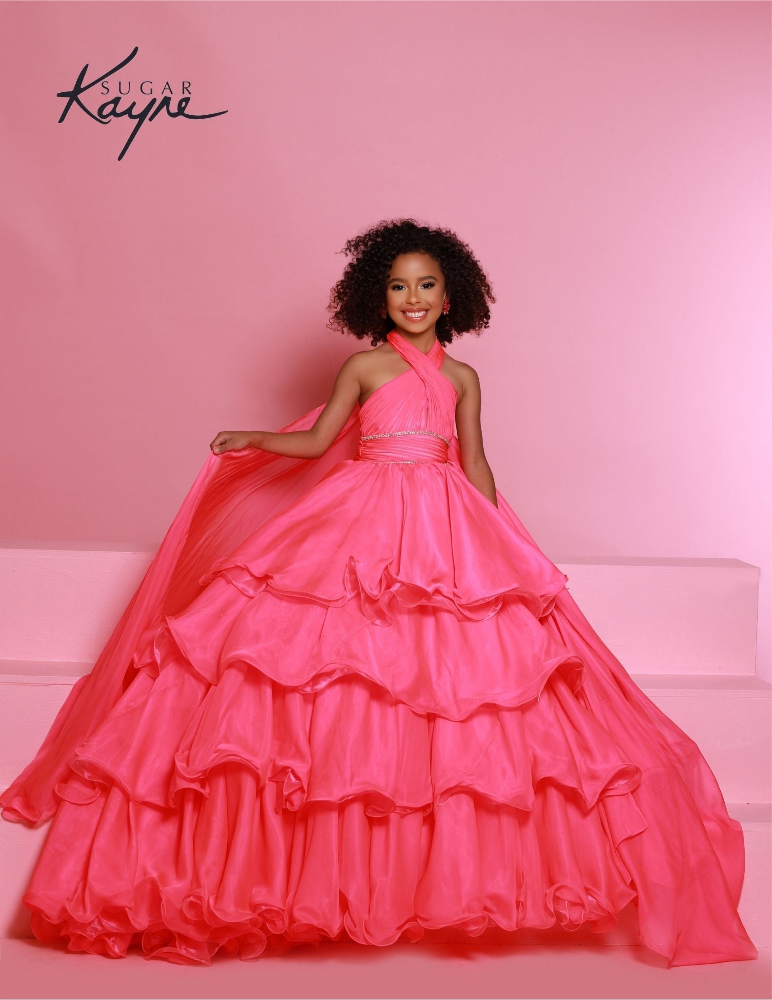 CD 822 Size 2 Fuchsia Ballgown off the Shoulder Formal Pageant Dress P –  Glass Slipper Formals
