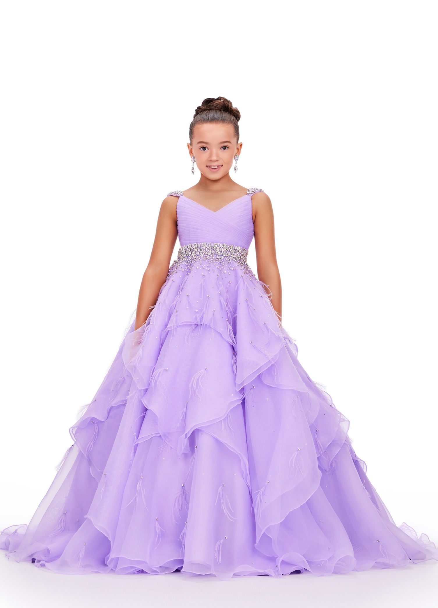 Kids Rama Net Long Gown For Girls - EVERWILLOW - 3893676