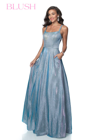 shimmer ball gown