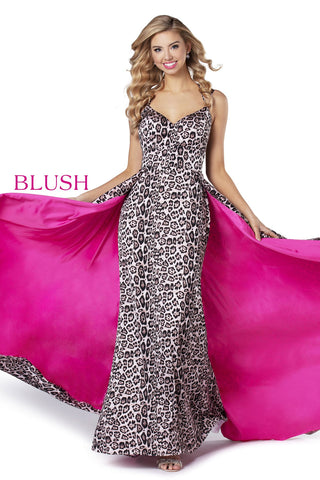 leopard prom dress