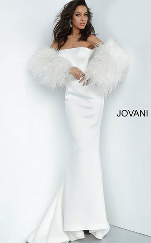 white dress with fur