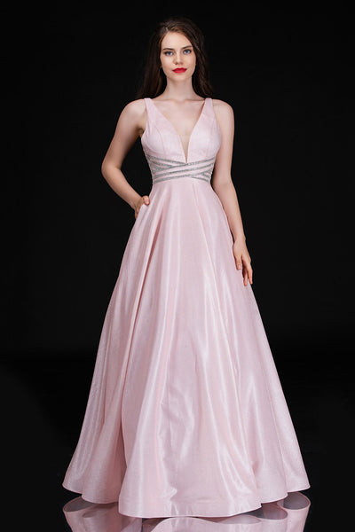 shimmer ball gown