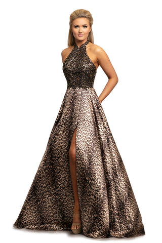 animal print formal dress