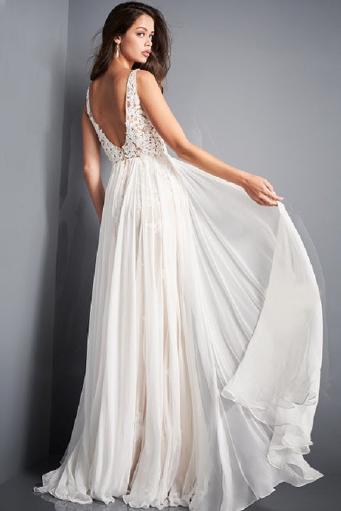 Sydney's Closet SC5262 Iris Wedding Dress Sleeveless Sheer Lace