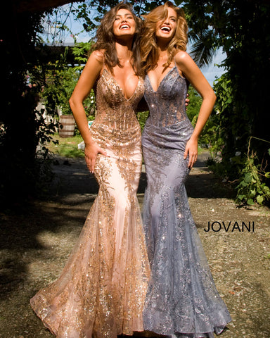 diamond mermaid prom dress