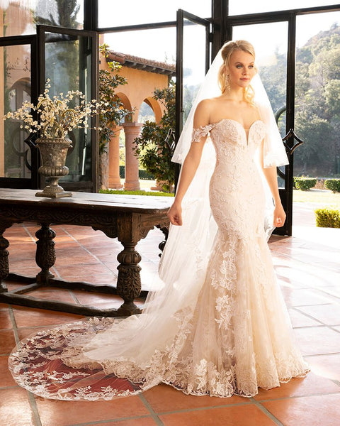 Modern Boho Lace Fit and Flare Wedding Dress: Style 2343 Evelyn / Blog /  Casablanca Bridal