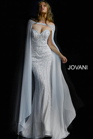 jovani jumpsuit with cape