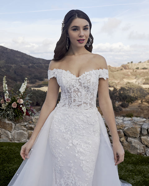 Modern Boho Lace Fit and Flare Wedding Dress: Style 2343 Evelyn / Blog /  Casablanca Bridal