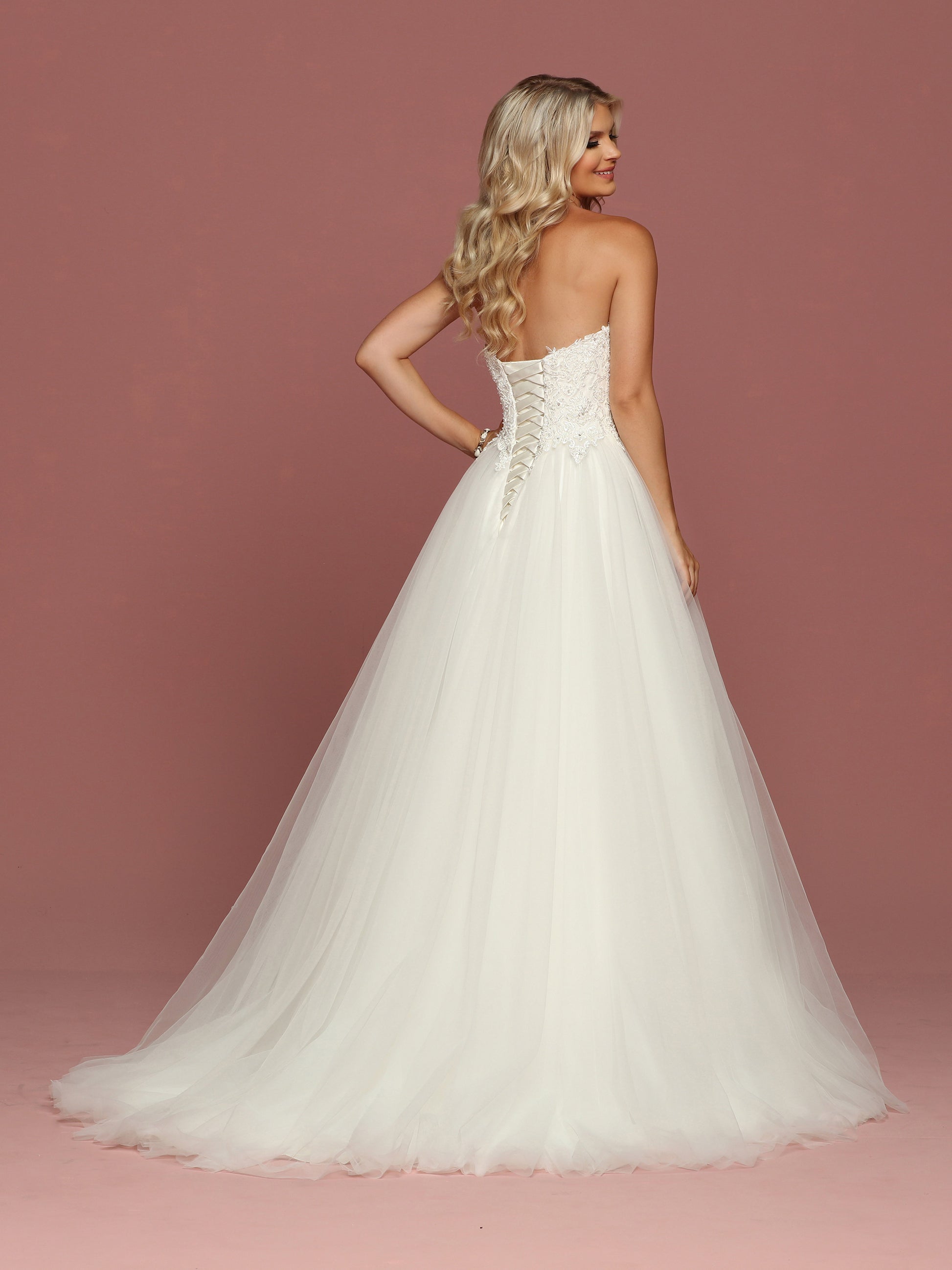 Davinci Bridal 50487 Embellished Lace Tulle Ballgown Wedding Dress Str Glass Slipper Formals 6998