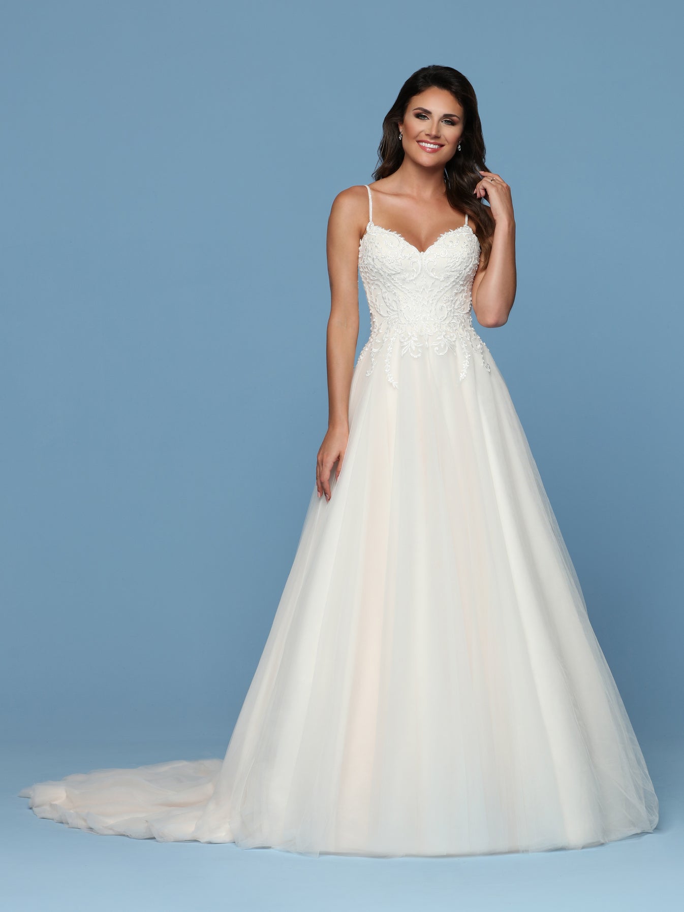 Davinci Bridal 50569 Beaded Lace Tulle Ballgown Wedding Dress Sweethea ...