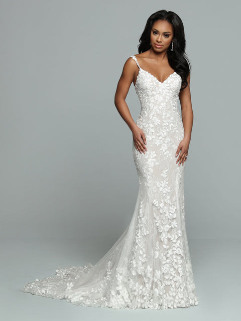 Davinci Bridal Gown 50816 Long Fitted Mermaid Wedding Dress Pointed st –  Glass Slipper Formals