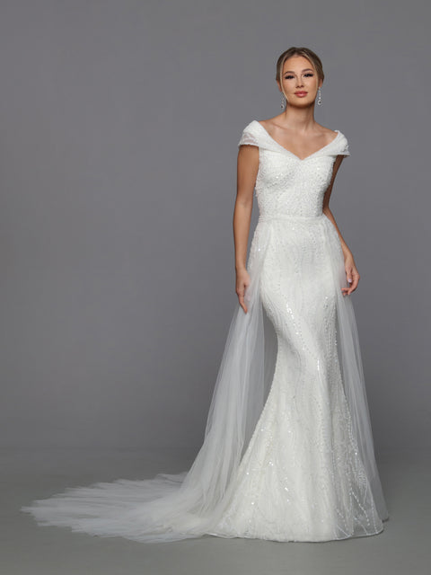Davinci Bridal 50636 High Neck Satin Ballgown Wedding Dress
