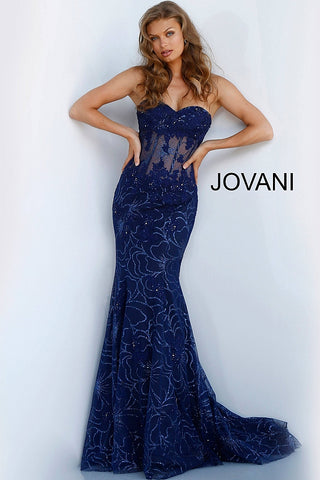 jovani strapless mermaid dress