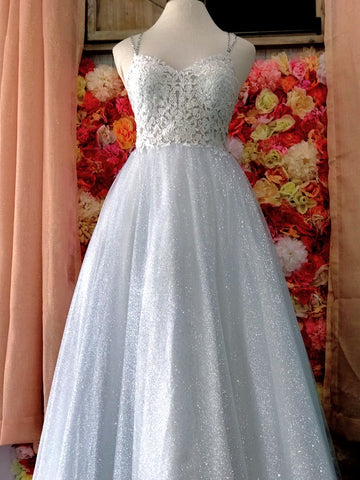 shimmer ball gown