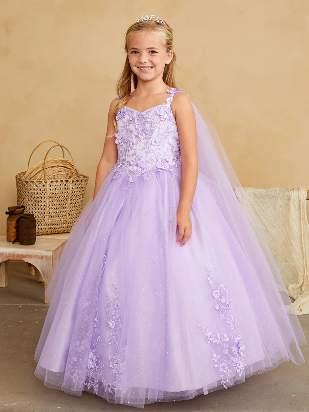 Amazon.com: MCieloLuna Champagne Flower Girl Dresses for Wedding Toddler  Bow-Knot Pearls Puffy Tulle Pageant Princess First Communion Dresses  Champagne Size 2: Clothing, Shoes & Jewelry