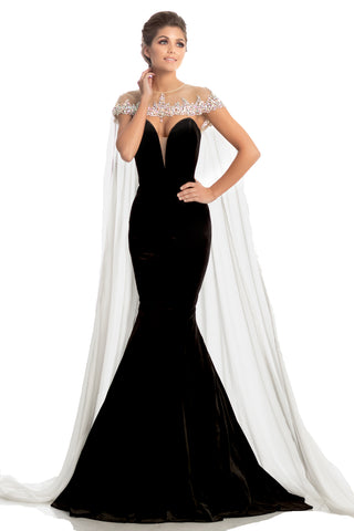 velvet pageant gown