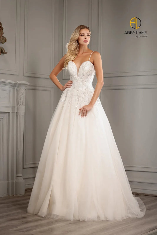 Abby Lane 97103 Lace and Tulle Wedding Dress – Glass Slipper Formals