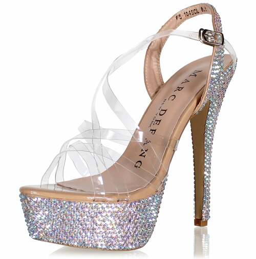 clear prom shoes