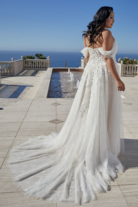 Casablanca Bridal 2455 Mae Wedding Dress Off the Shoulder A Line